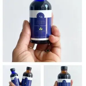 Blue Bottle With Elderberry Syrup